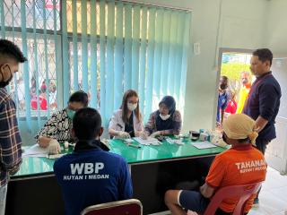 Skrining HIV Puluhan Warga Binaan Rutan Kelas I Medan